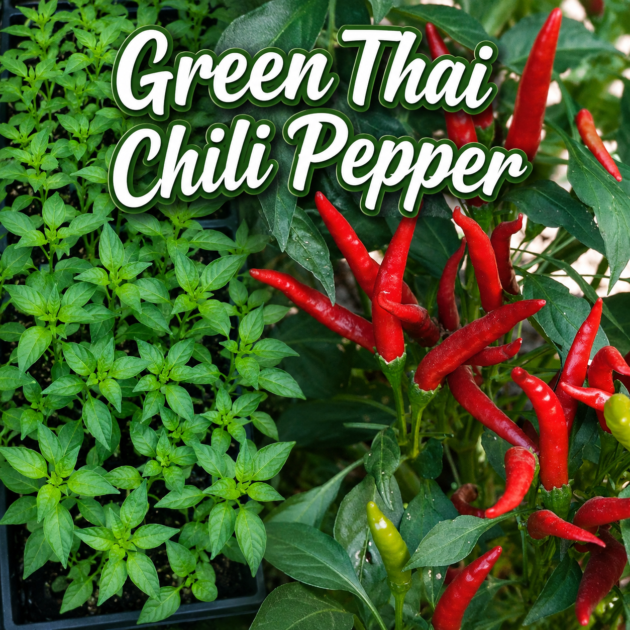 Green Hot Thai Chili Pepper Starter Plants