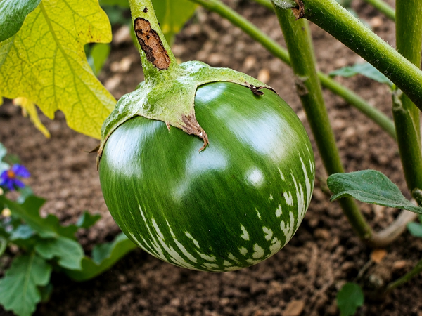 Thai Green Eggplant (Big) Starter Live Plants - 4 Seedlings